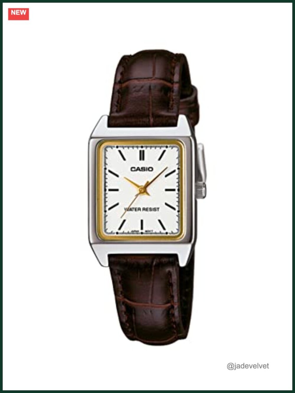 Casio Women's Quartz Watch Leather Strap Analog Mineral Crystal Water Resistant